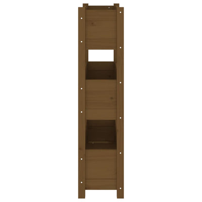 Jardinera De Madera Maciza De Pino Marrón Miel 77x25x104,5 Cm_5