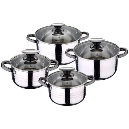Bateria De Cocina 8 Piezas Apta Para Induccion San Ignacio Hita En Acero Inoxidable Con Set De 12 Tapas De Silicona Jolie_4
