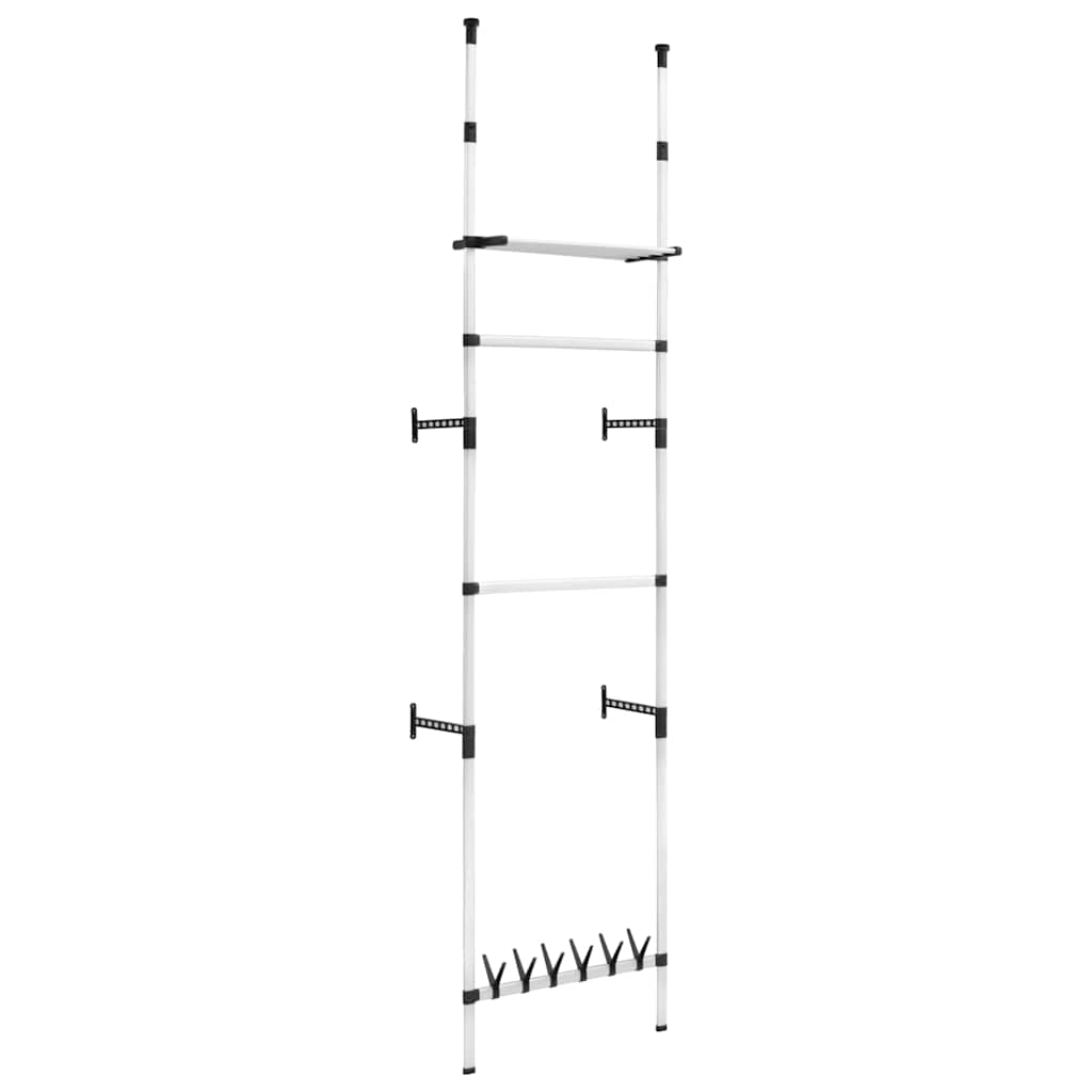Sistema De Armario Telescópico Con Barras Y Estante Aluminio_0