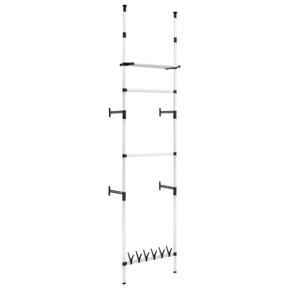 Sistema De Armario Telescópico Con Barras Y Estante Aluminio_0