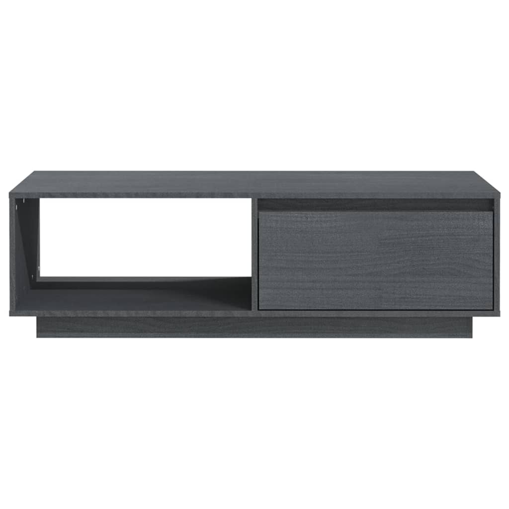 Mesa De Centro De Madera Maciza De Pino Gris 110x50x33,5 Cm_3