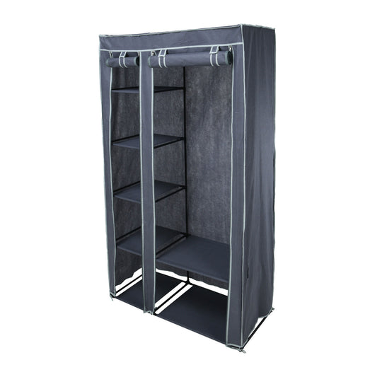 Well Home Armario Organizador De Ropa Con Barra De Acero Y 5 Estantes 100x46xh174cm_0