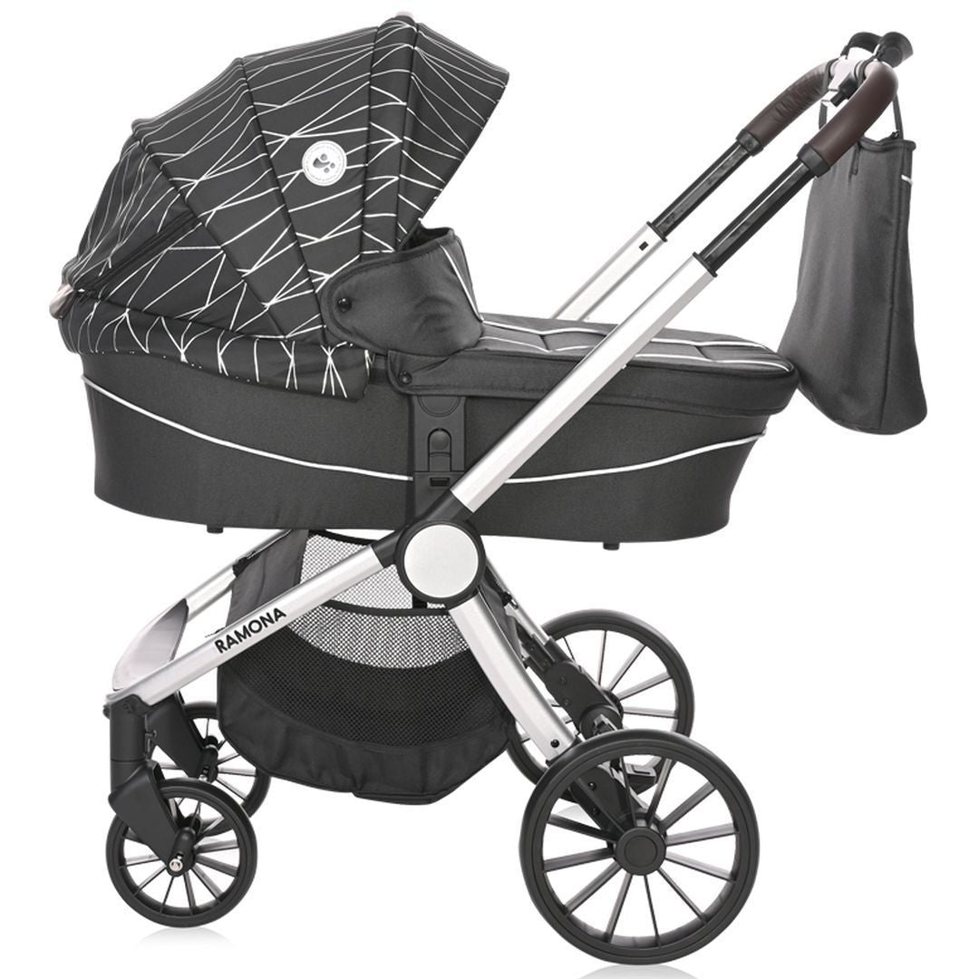 Carrito De Bebé Ramona Trío Capazo Duro Silver Stripe_1