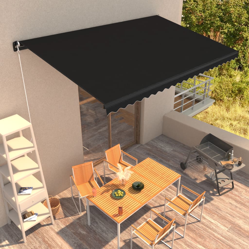 Toldo Retráctil Manual Gris Antracita 450x300 Cm_1