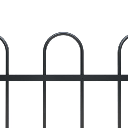Valla De Jardín Con Puntas De Aro Acero Negro 3,4x1 M / Vetonek_0