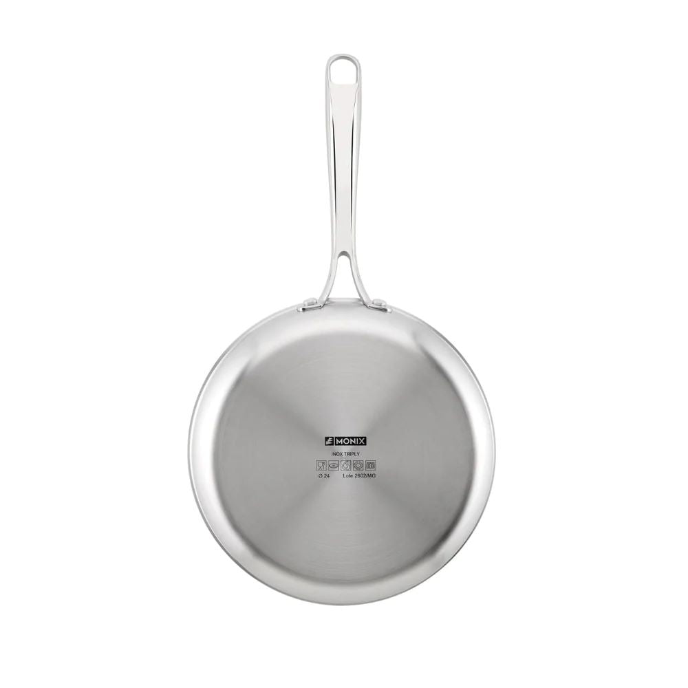 Sartén 24CM PlanetInox Acero Inoxidable Tri-ply 3 Capas Monix