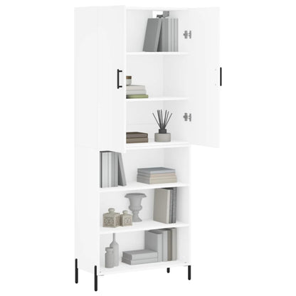 Aparador Alto Madera Contrachapada Blanco 69,5x34x180 Cm_2