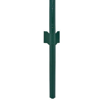 Valla De Malla Alambre Con Postes Acero 25x1,5 M Verde / Vetonek_2
