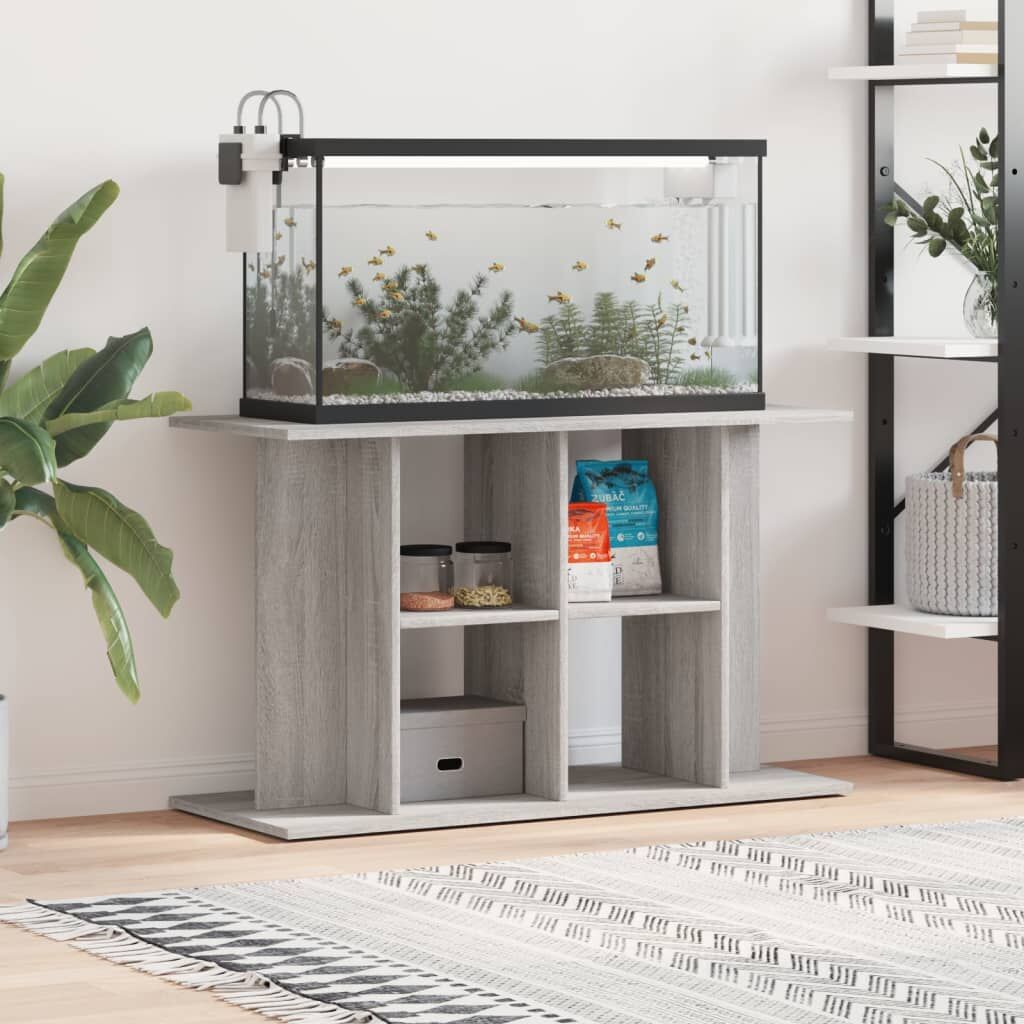 Vidaxl Soporte Para Acuario Madera Ingeniería Gris Sonoma 100x40x60 Cm_1