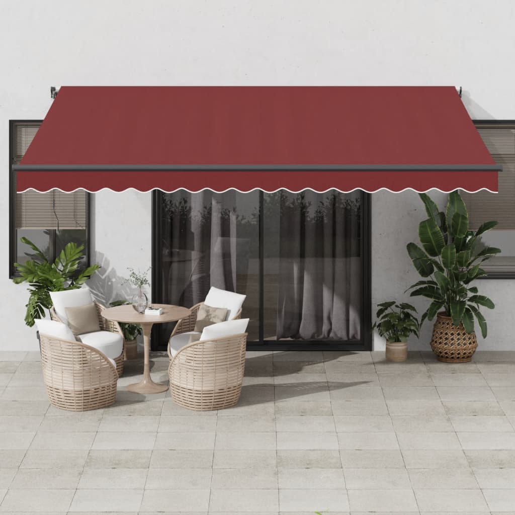 Toldo Retráctil Manual Color Burdeos 450x350 Cm_1