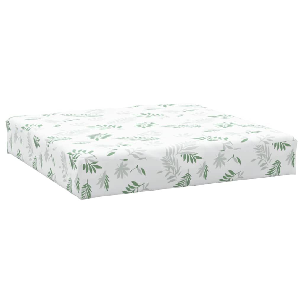 Vidaxl Cojín Para Palés Tela Oxford Estampado De Hojas 60x60x8 Cm_0