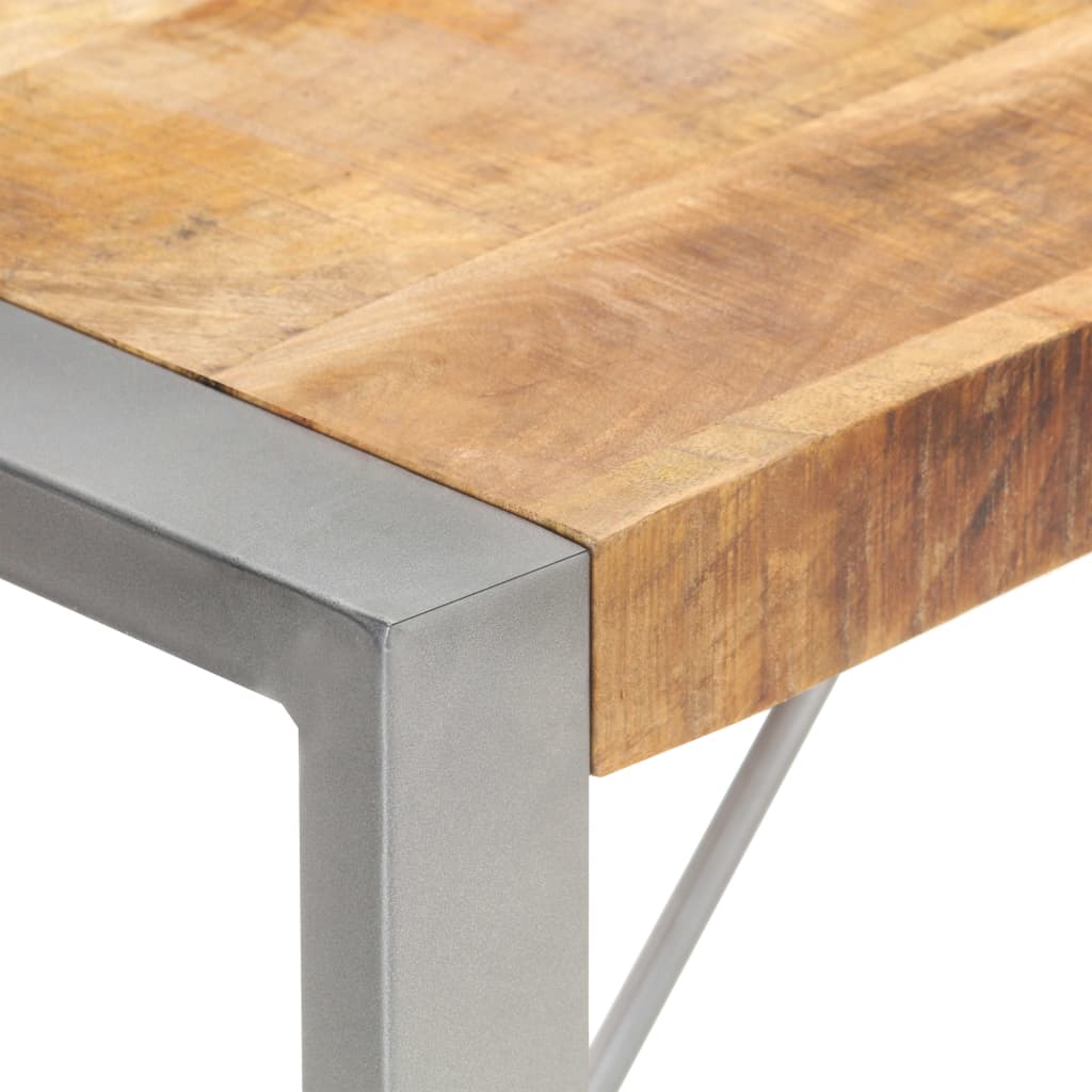 Mesa De Comedor Madera Maciza De Mango Rugosa 220x100x75 Cm_3