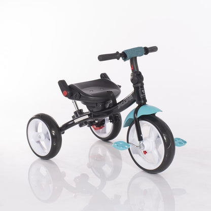 Triciclo Evolutivo Jaguar Con Capota , Asiento Giratorio 360º Y Ruedas Eva Red Black Luxe_4