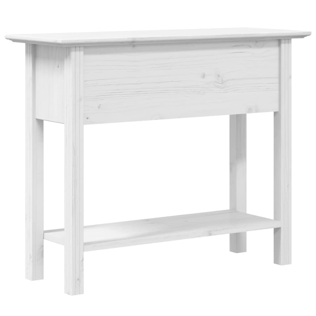 Mesa Consola Bodo Madera Maciza De Pino Blanco 91x35x74 Cm_4