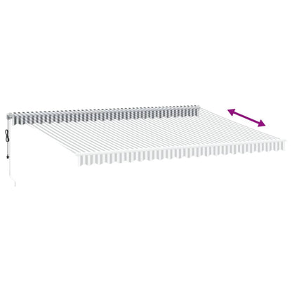 Toldo Retráctil Automático Luz Led Antracita Blanco 500x350 Cm_5