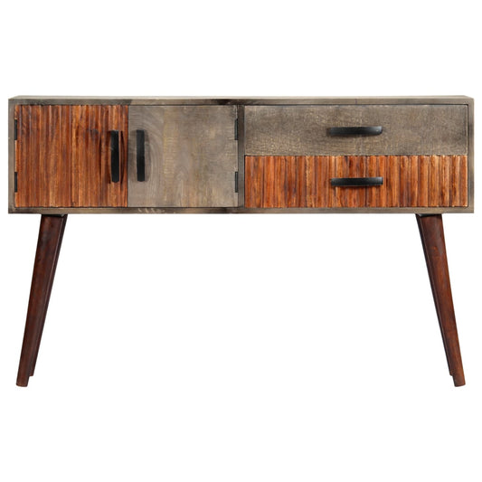 Mesa Consola De Madera Maciza De Mango Gris 120x35x75 Cm_0