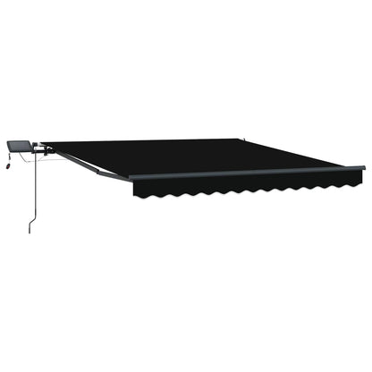 Toldo Retráctil Negro 350 X 250 Cm Tela Y Aluminio_4