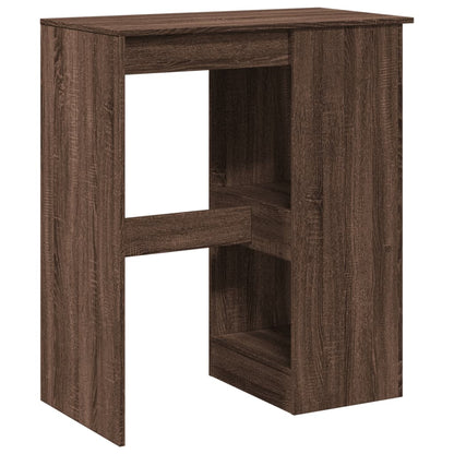 Mesa Alta Con Estantes Madera Marrón Roble 90x47,5x103,5 Cm_4