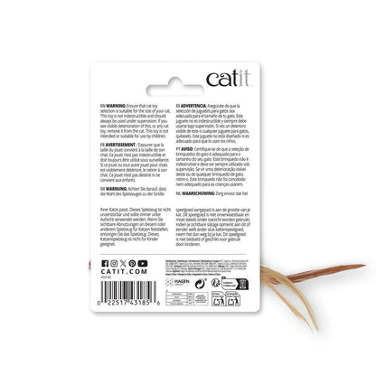 Juguete para gatos Fish pez de paja tejida con pelota de felpa Catit