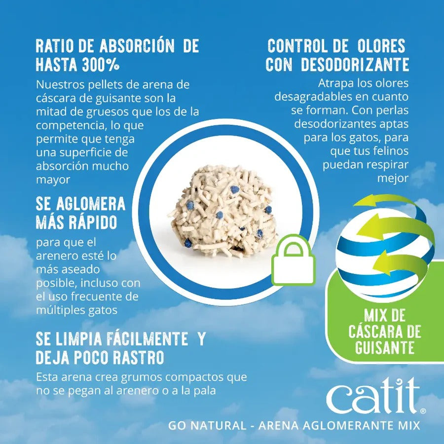 Arena Guisante Mix aroma Vainilla Go Natural! 6,4 kg Catit