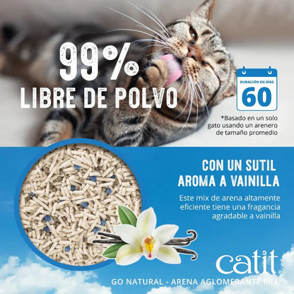 Arena Guisante Mix aroma Vainilla Go Natural! 6,4 kg Catit