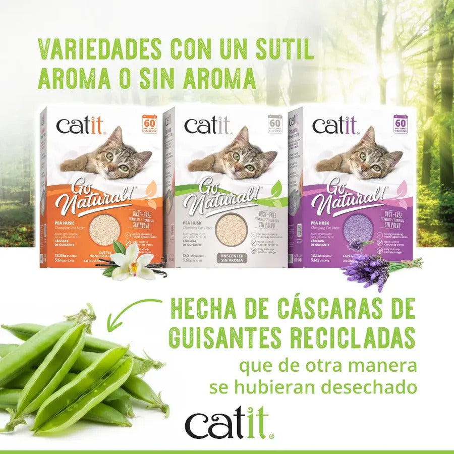 Arena Guisante aroma Vainilla Go Natural! 5,6 kg Catit