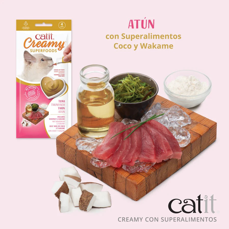 Snack con superalimentos para gatos Creamy Superfood Multi Pack 8 x 10 g Catit