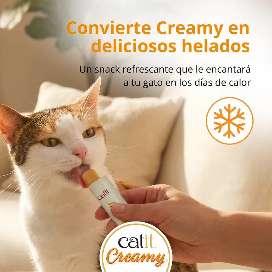 Snack líquido para gatos sabor atún Creamy 15 x 10 g Catit