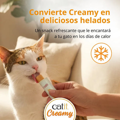 Snack líquido para gatos sabor atún Creamy 15 x 10 g Catit