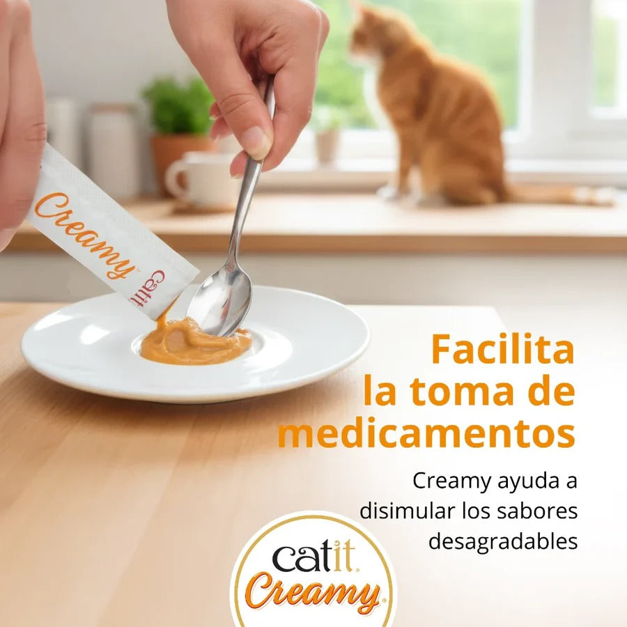 Snack líquido para gatos sabor atún Creamy 15 x 10 g Catit