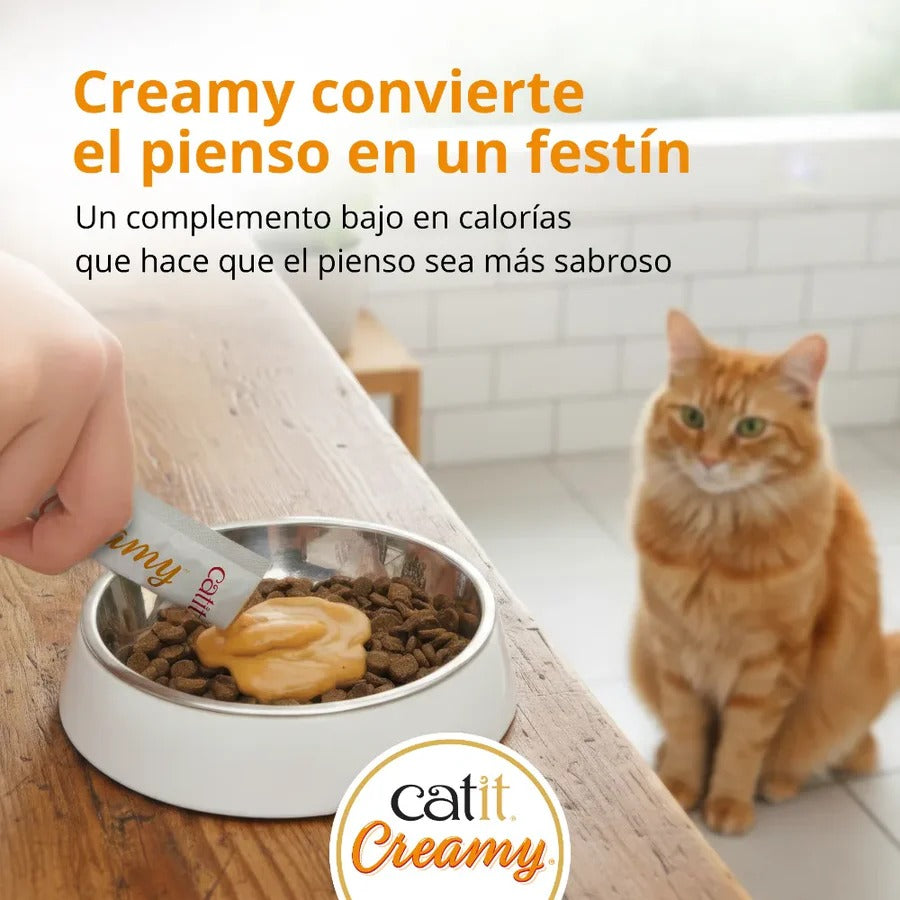 Snack líquido para gatos sabor atún Creamy 15 x 10 g Catit