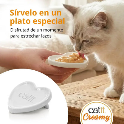Snack líquido para gatos sabor salmón y gambas Creamy 4 x 10 g Catit