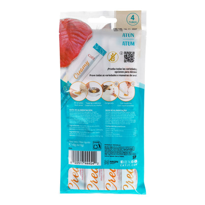 Snack líquido para gatos sabor atún Creamy 4 x 10 g Catit