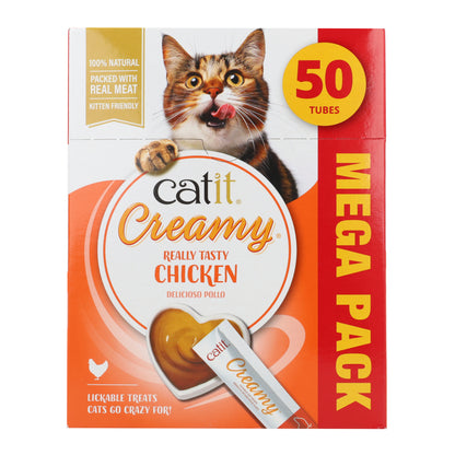 Snack líquido para gatos sabor pollo Creamy Mega Pack 50 x 10 g Catit