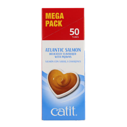 Snack líquido para gatos sabor salmón y gambas Creamy 50 x 10 g Catit