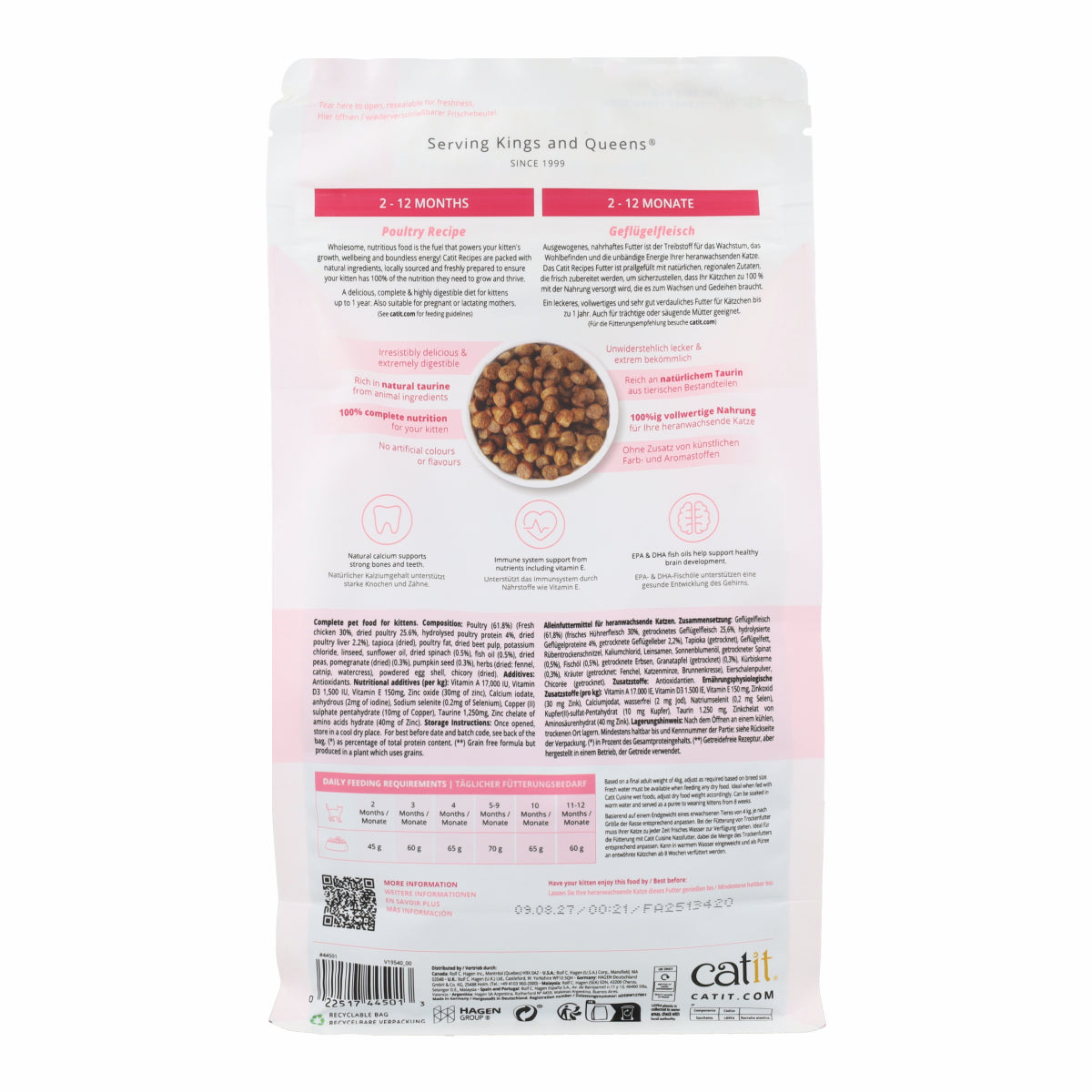 Pienso para gatitos con pollo Recipes Catit 400 g