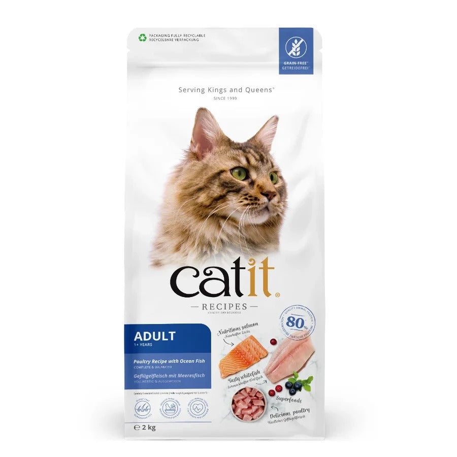 Pienso para gatos adultos con pescado de mar Recipes 2 kg Catit