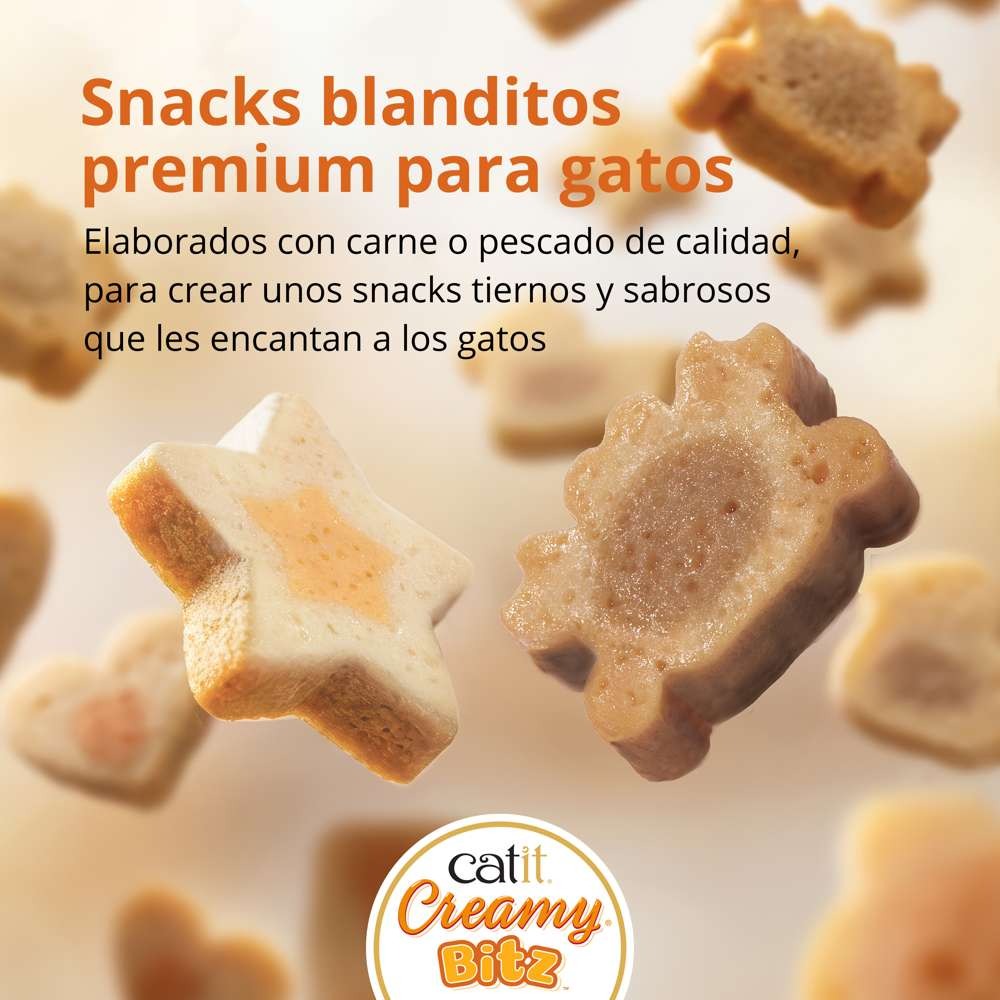 Snack cremoso para gatos Creamy Bitz atún con cangrejo 4 x 12 g Catit