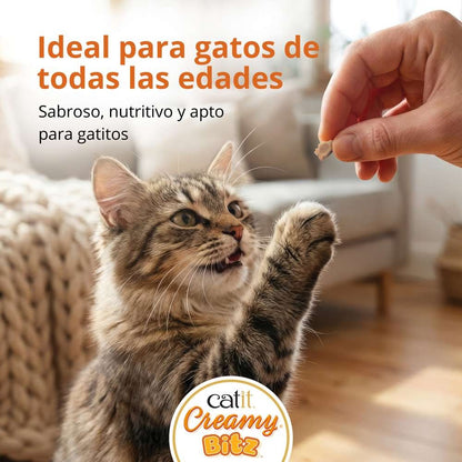 Snack cremoso para gatos Creamy Bitz atún con cangrejo 4 x 12 g Catit