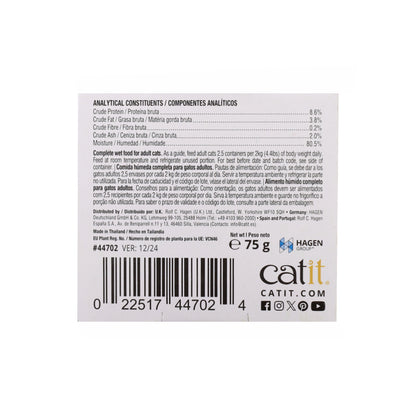 Comida húmeda para gatos Dinner pollo con salmón Cuisine 75 g Catit
