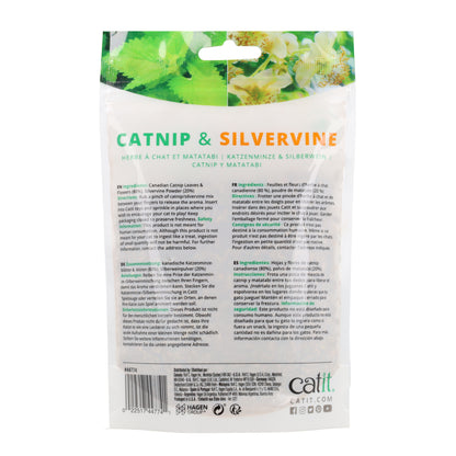 Mezcla de hierba gatera Catnip y matatabi en bolsa 28 g Catit