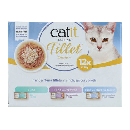 Comida húmeda para gatos Fillet atún Pack Variado Cuisine 12 x 75 g Catit