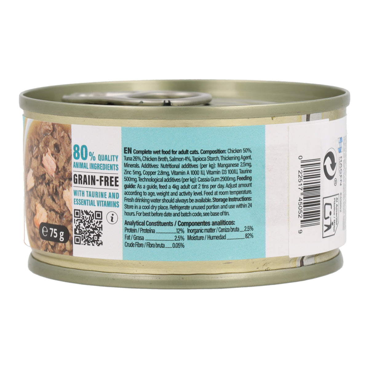 Comida húmeda para gatos Duet atún con salmón Cuisine 75 g Catit
