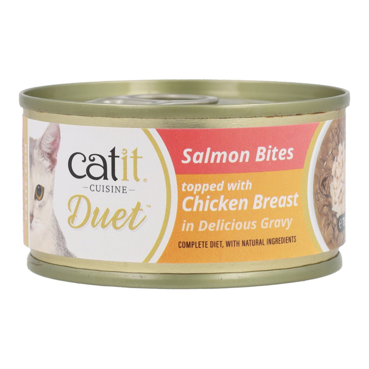 Comida húmeda para gatos Duet salmón con pollo Cuisine 75 g Catit