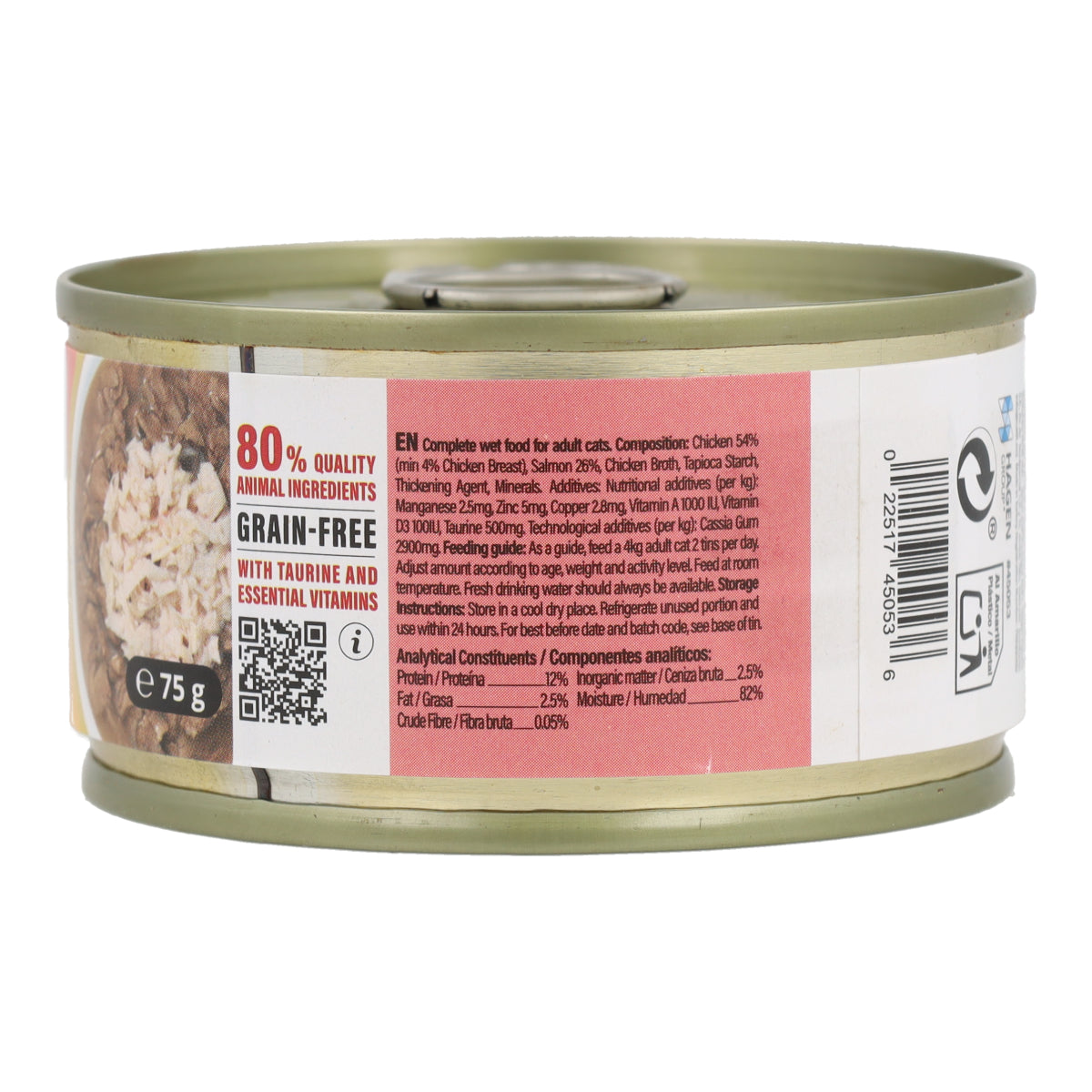 Comida húmeda para gatos Duet salmón con pollo Cuisine 75 g Catit