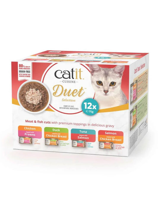 Comida húmeda para gatos Duet Pack Variado Cuisine 12 x 75 g Catit