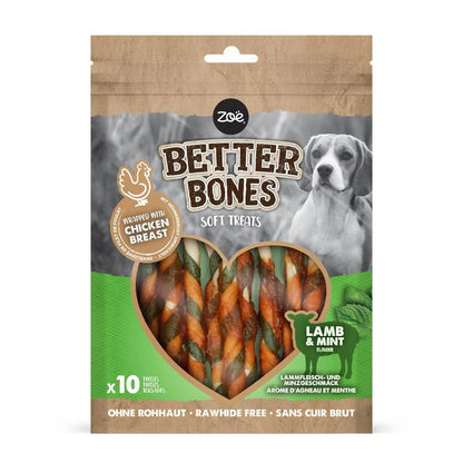 Twists envueltos en pollo para perros Zoë Better Bones 12.5cm, 10pc