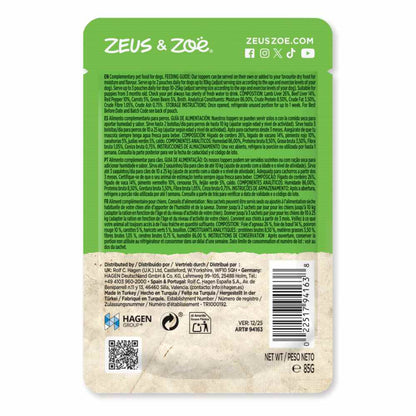 Topping para pienso de perros Natural Toppers cordero con ternera 85 g Zoë