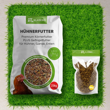 Alimento Gallinas 25 Kg+larvas 5 Kg_0