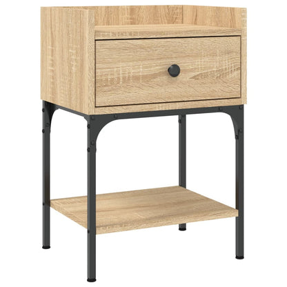 Mesita De Noche Madera De Ingeniería Roble Sonoma 40,5x31x60 Cm_0